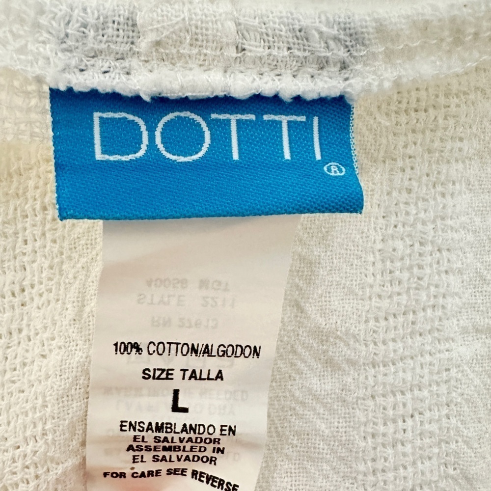 Dotti Hooded Cotton Lightweight Jacket or Swim CoverUp Large - Picture 3 of 5